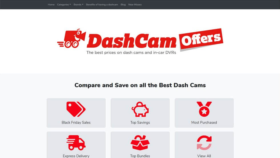 Dash Cam Offers example of website background